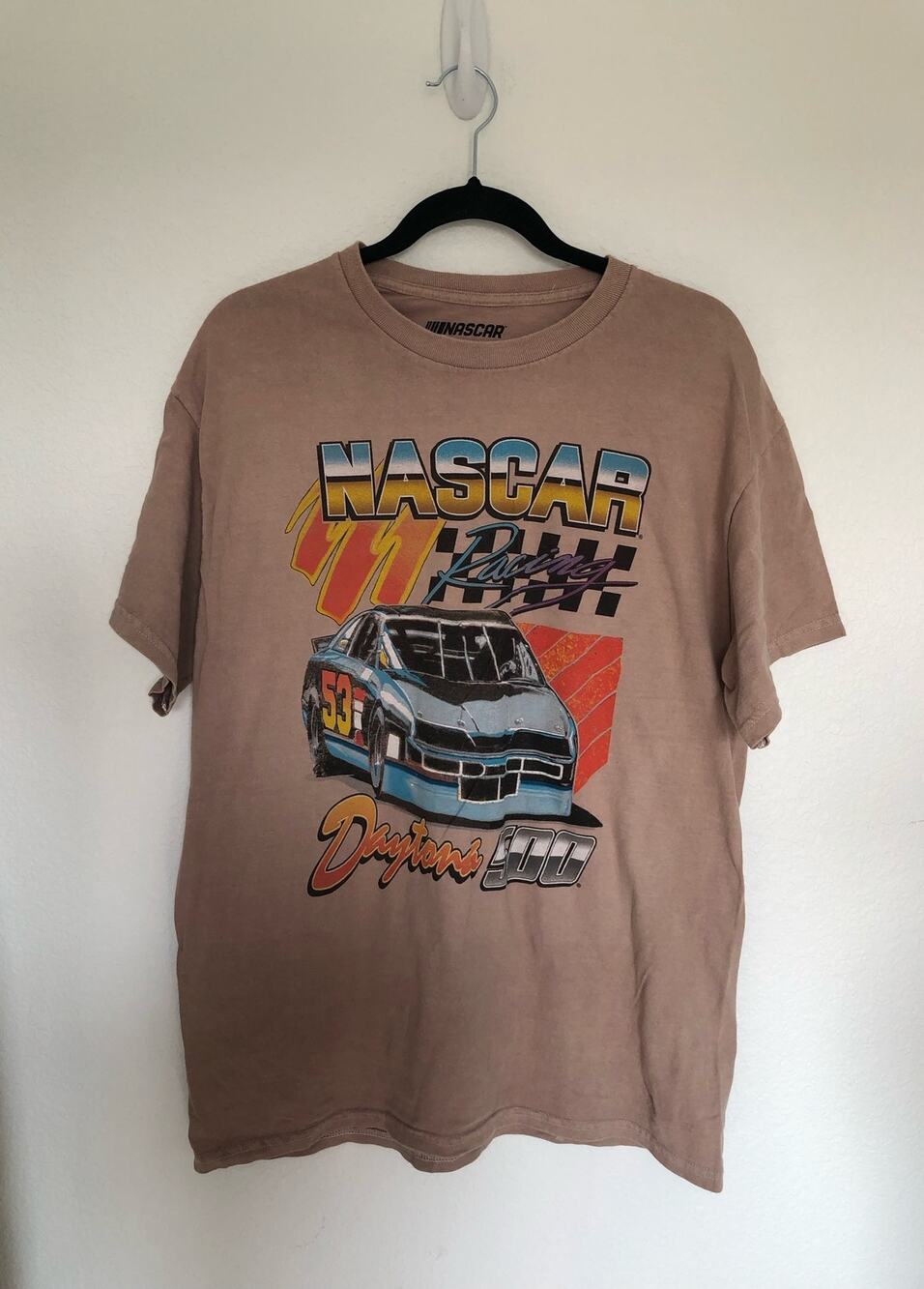 Nascar Dayton 500 Tan Unisex Graphic Tshirt - L